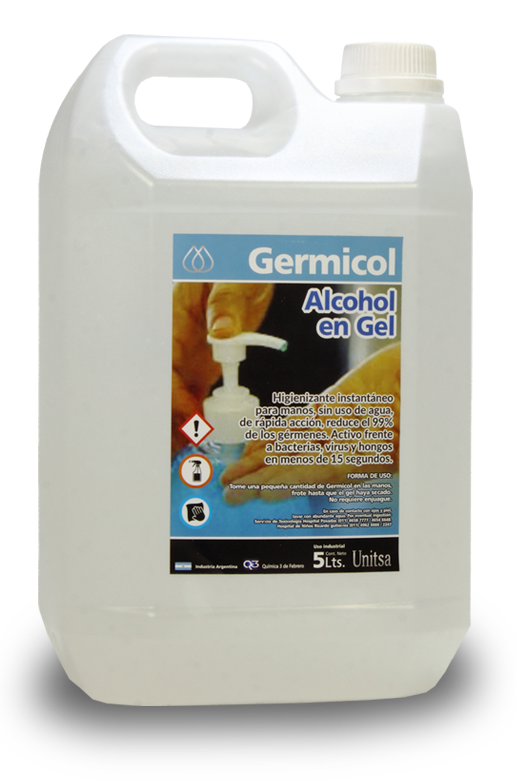unitsa quimica tres de febrero bactericidas germicol gel