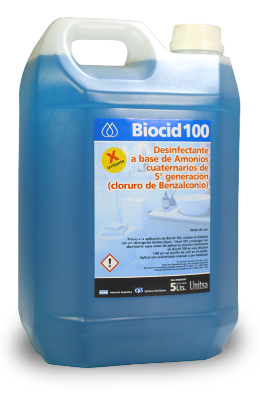 unitsa quimica tres de febrero banos biocid 100