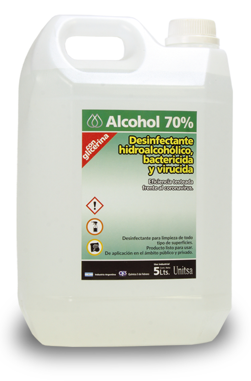 unitsa quimica tres de febrero higiene de manos alcohol 70